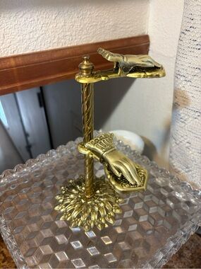 Vintage Brass Glove Holder
